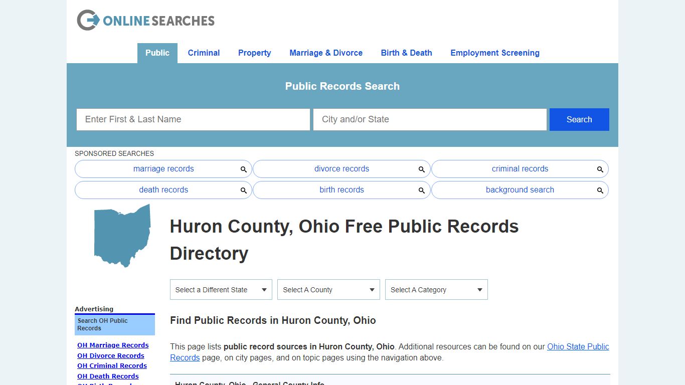 Huron County, Ohio Public Records Directory